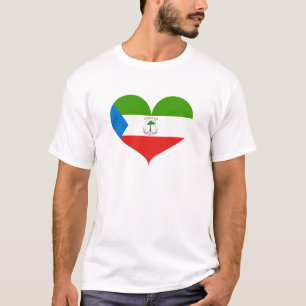Camiseta Amo la bandera de Guinea Ecuatorial