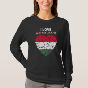Camiseta Amo La Bandera De Hungría Orgullosa De Ser Hungría