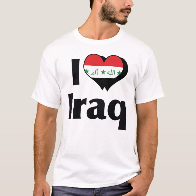 Camiseta Amo la bandera de Irak (Anverso)
