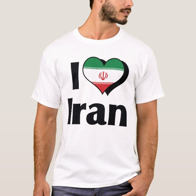 Camiseta Amo la bandera de Irán (Anverso)