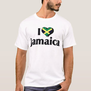Camiseta Amo la bandera de Jamaica