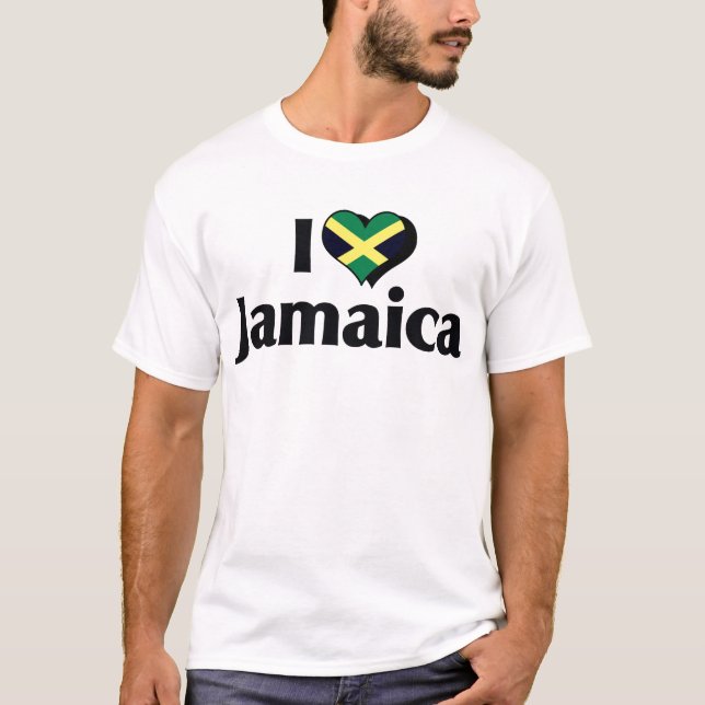 Camiseta Amo la bandera de Jamaica (Anverso)