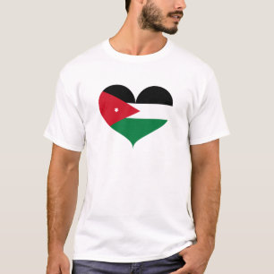 Camiseta Amo la bandera de Jordania