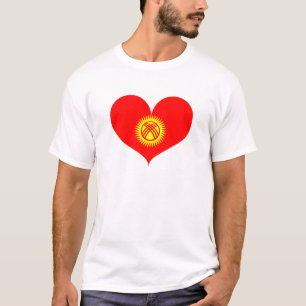 Camiseta Amo la bandera de Kirguistán