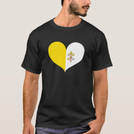 Camiseta Amo la bandera de la Ciudad del Vaticano
