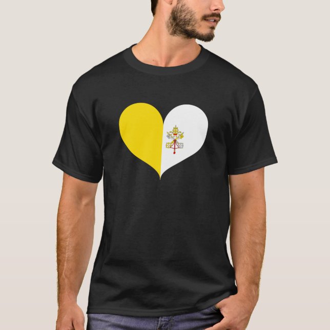 Camiseta Amo la bandera de la Ciudad del Vaticano (Anverso)