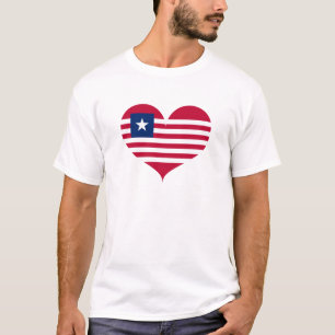 Camiseta Amo la bandera de Liberia