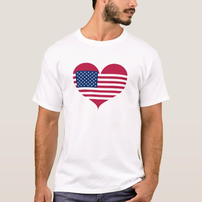 Camiseta Amo la bandera de los Estados Unidos (Anverso)