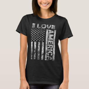Camiseta Amo la bandera de los Estados Unidos de América