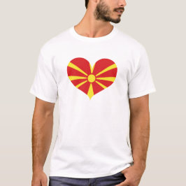 Camiseta Amo la bandera de Macedonia del Norte