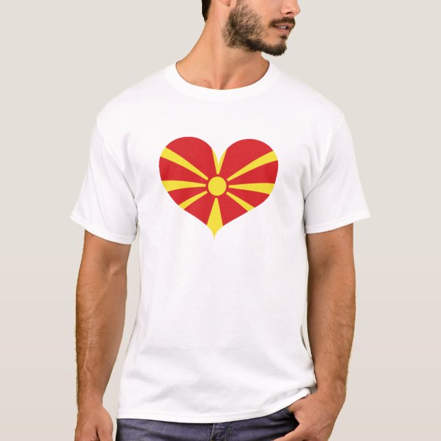 Camiseta Amo la bandera de Macedonia del Norte (Anverso)