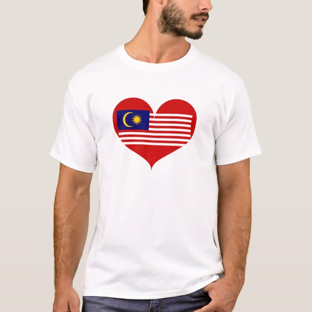 Camiseta Amo la bandera de Malasia (Anverso)
