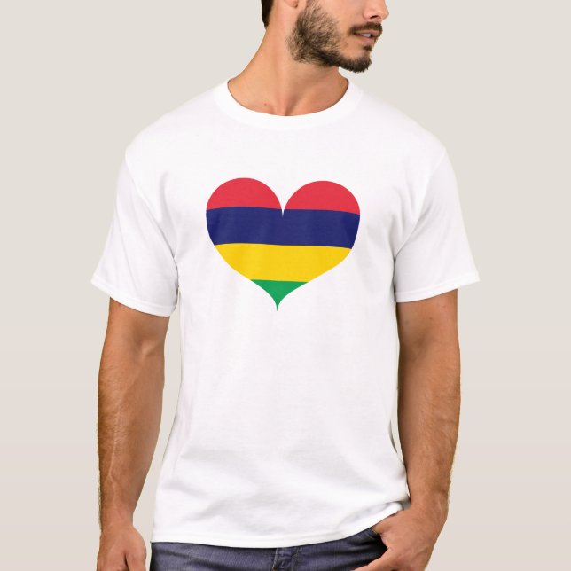 Camiseta Amo la bandera de Mauricio (Anverso)