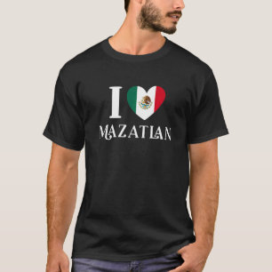 Camiseta Amo la bandera de Mazatlan Heart Mexico