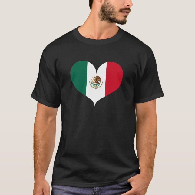 Camiseta Amo la bandera de México (Anverso)