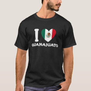 Camiseta Amo la Bandera de México del Corazón de Guanajuato