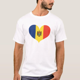 Camiseta Amo la bandera de Moldavia
