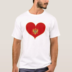 Camiseta Amo la bandera de Montenegro