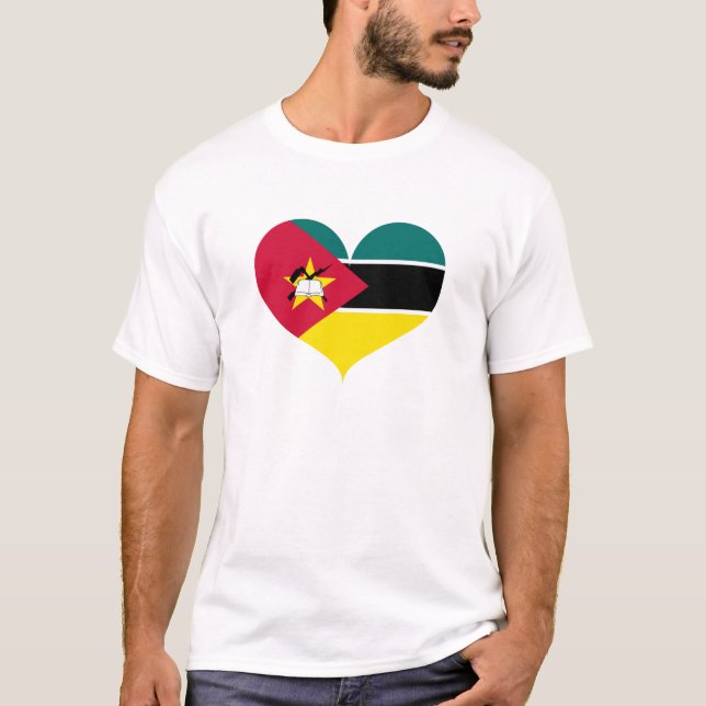 Camiseta Amo la bandera de Mozambique (Anverso)