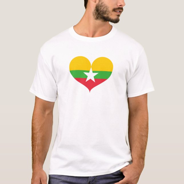 Camiseta Amo la bandera de Myanmar (Anverso)