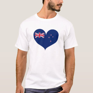 Camiseta Amo la bandera de Nueva Zelanda