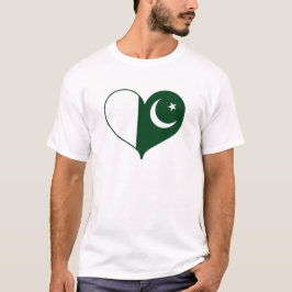 Camiseta Amo la bandera de Pakistán
