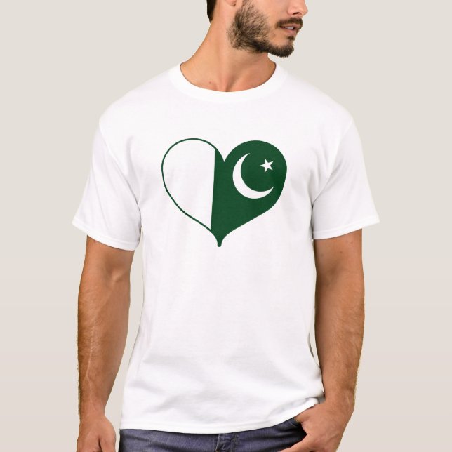 Camiseta Amo la bandera de Pakistán (Anverso)