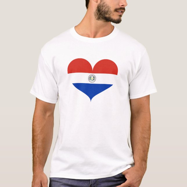 Camiseta Amo la bandera de Paraquay (Anverso)