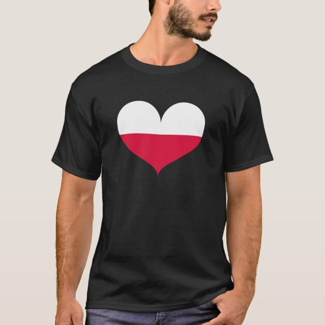 Camiseta Amo la bandera de Polonia (Anverso)