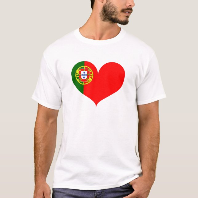 Camiseta Amo la bandera de Portugal (Anverso)