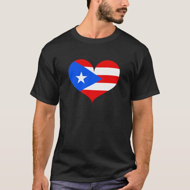 Camiseta Amo la bandera de Puerto Rico (Anverso)