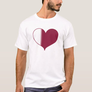 Camiseta Amo la bandera de Qatar