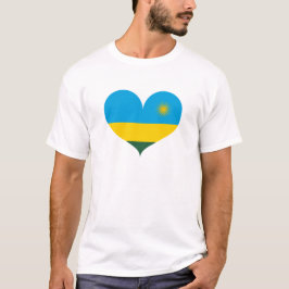 Camiseta Amo la bandera de Ruanda