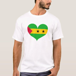 Camiseta Amo la bandera de Santo Tomé y Príncipe