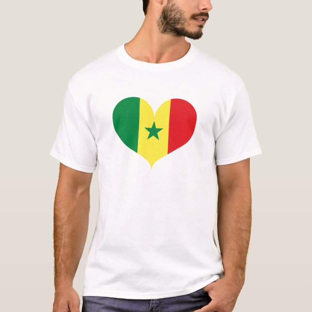 Camiseta Amo la bandera de Senegal (Anverso)