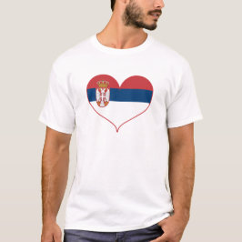 Camiseta Amo la bandera de Serbia