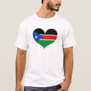 Camiseta Amo la bandera de Sudán del Sur
