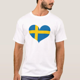 Camiseta Amo la bandera de Suecia