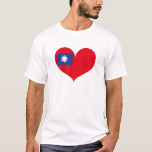 Camiseta Amo la bandera de Taiwán