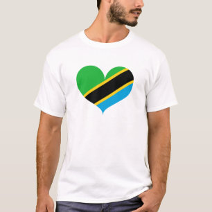 Camiseta Amo la bandera de Tanzania