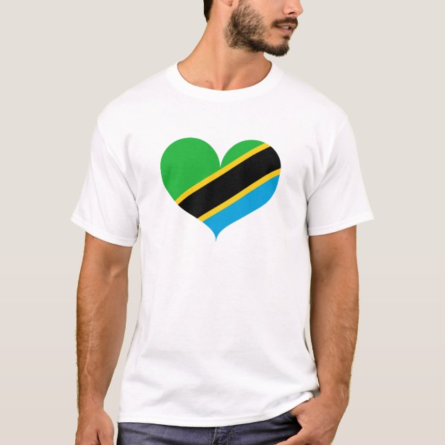 Camiseta Amo la bandera de Tanzania (Anverso)
