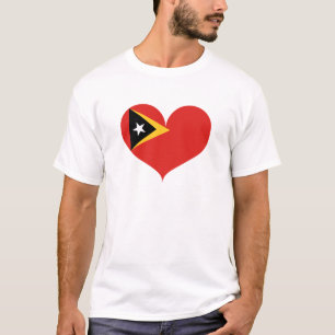 Camiseta Amo la bandera de Timor Oriental