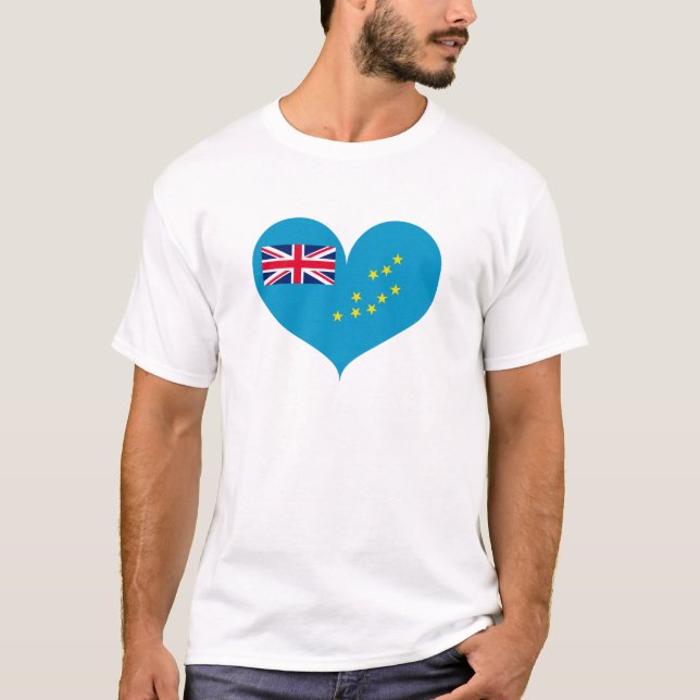 Camiseta Amo la bandera de Tuvalu (Anverso)
