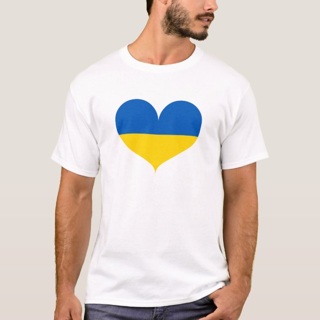Camiseta Amo la bandera de Ucrania (Anverso)