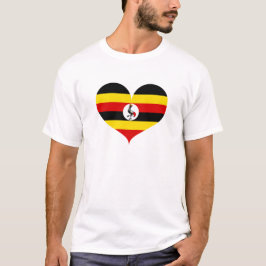 Camiseta Amo la bandera de Uganda