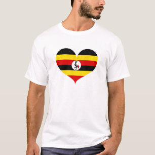 Camiseta Amo la bandera de Uganda