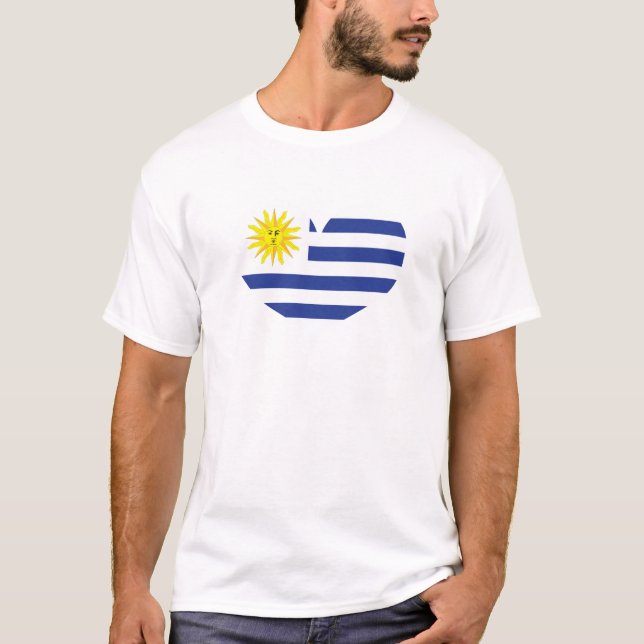 Camiseta Amo la bandera de Uruguay (Anverso)