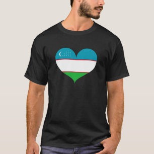 Camiseta Amo la bandera de Uzbekistán