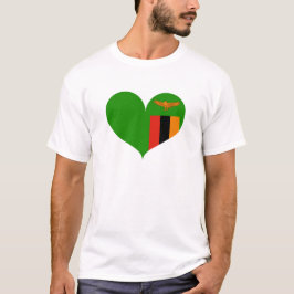 Camiseta Amo la bandera de Zambia