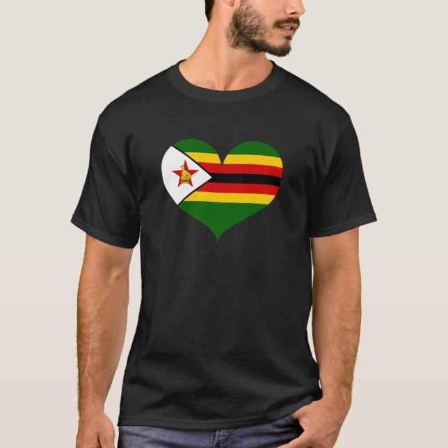 Camiseta Amo la bandera de Zimbabue (Anverso)